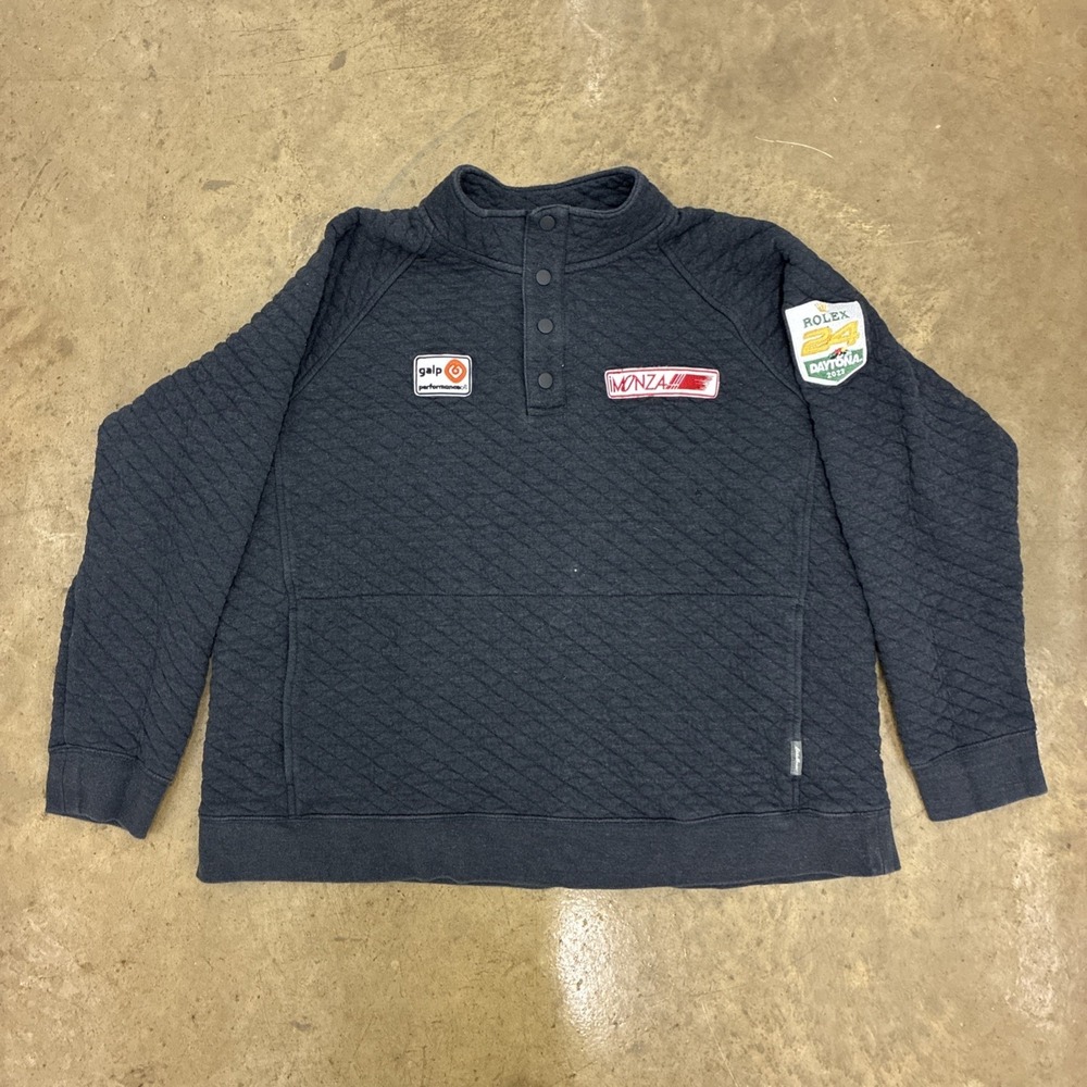 Eddie Bauer Sweater Men's XL Daytona 2023 Black Quarter Snap Pull Over! Rare